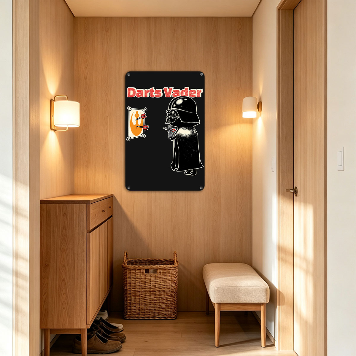 Darth Vader Playing Darts with Rebel Target - painting