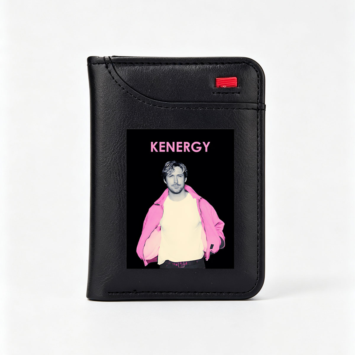 Kenergy: A Man in a Pink Jacket and Yellow Shirt - Vertical Style Wallet