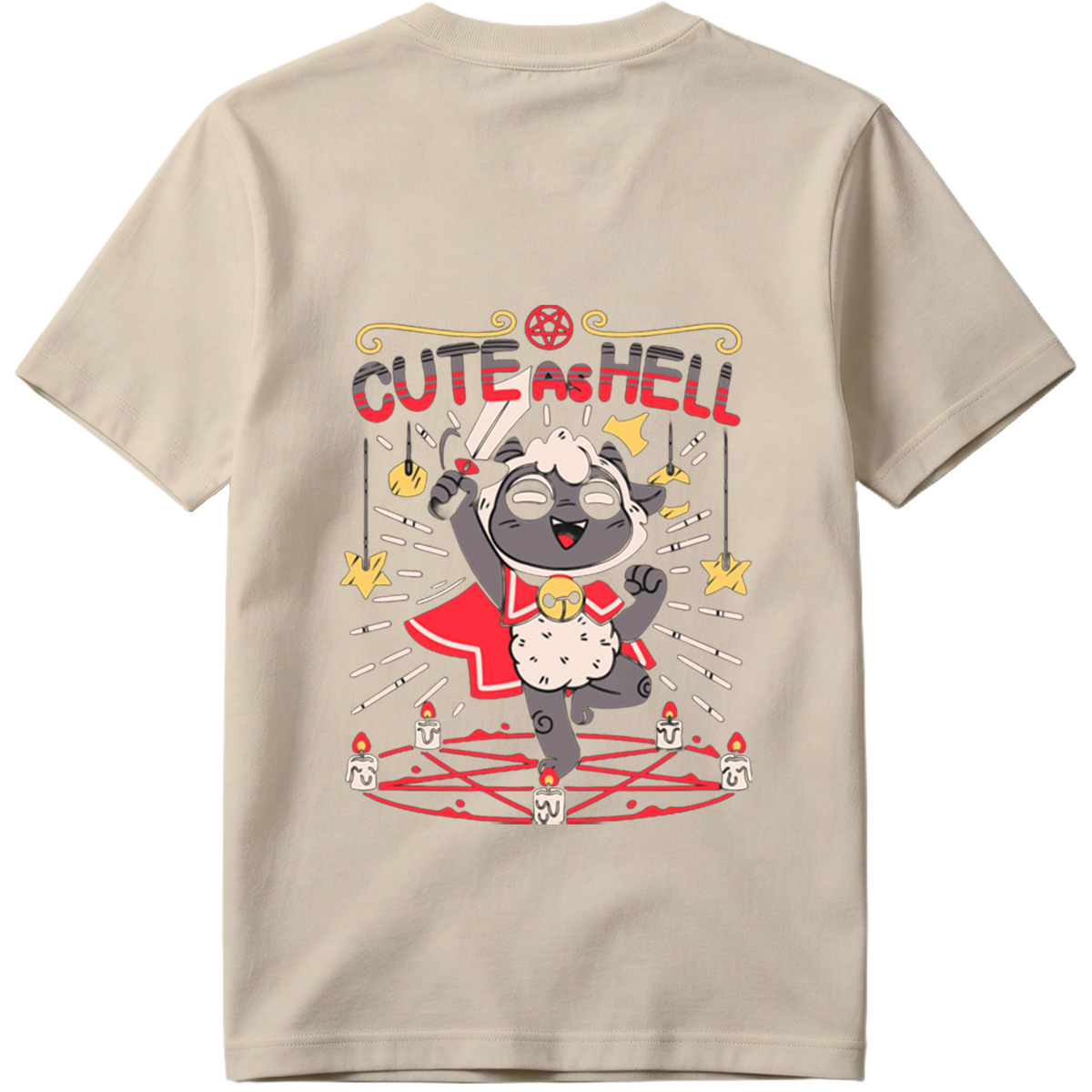 Cute as Hell: Devilish Sheep Character Design - Tee