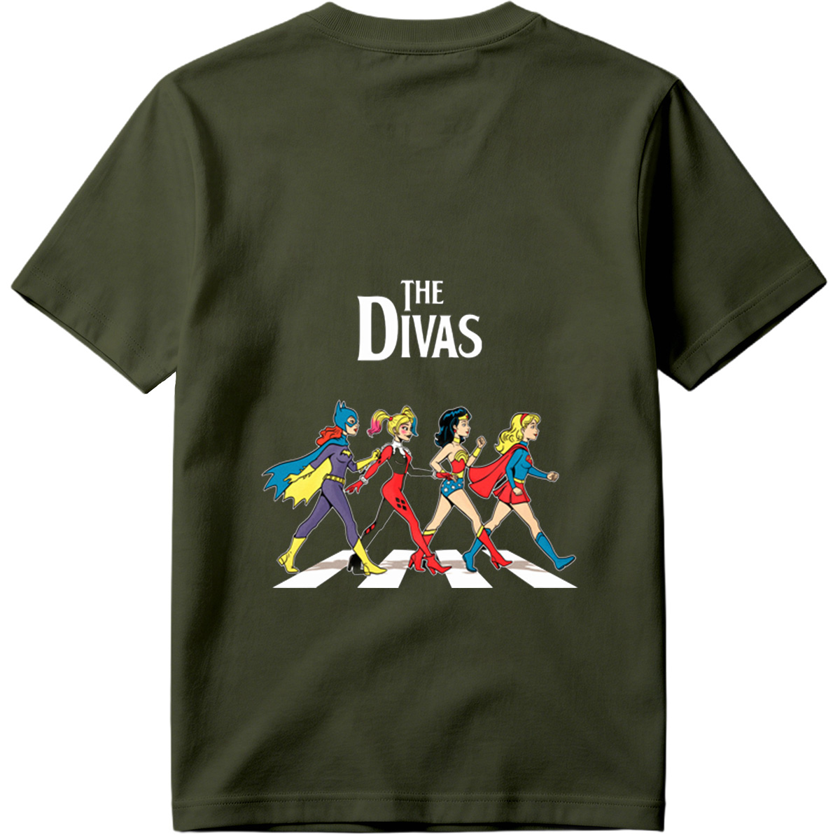 The Divas: Batgirl, Harley Quinn, Wonder Woman, Supergirl - Tee