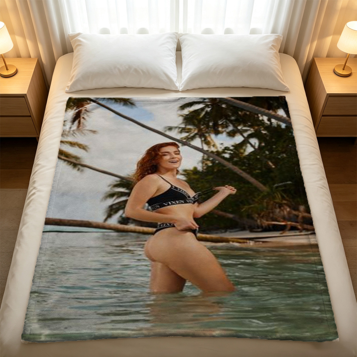 Nude Kate Winslet on bed in bedroom - Blanket