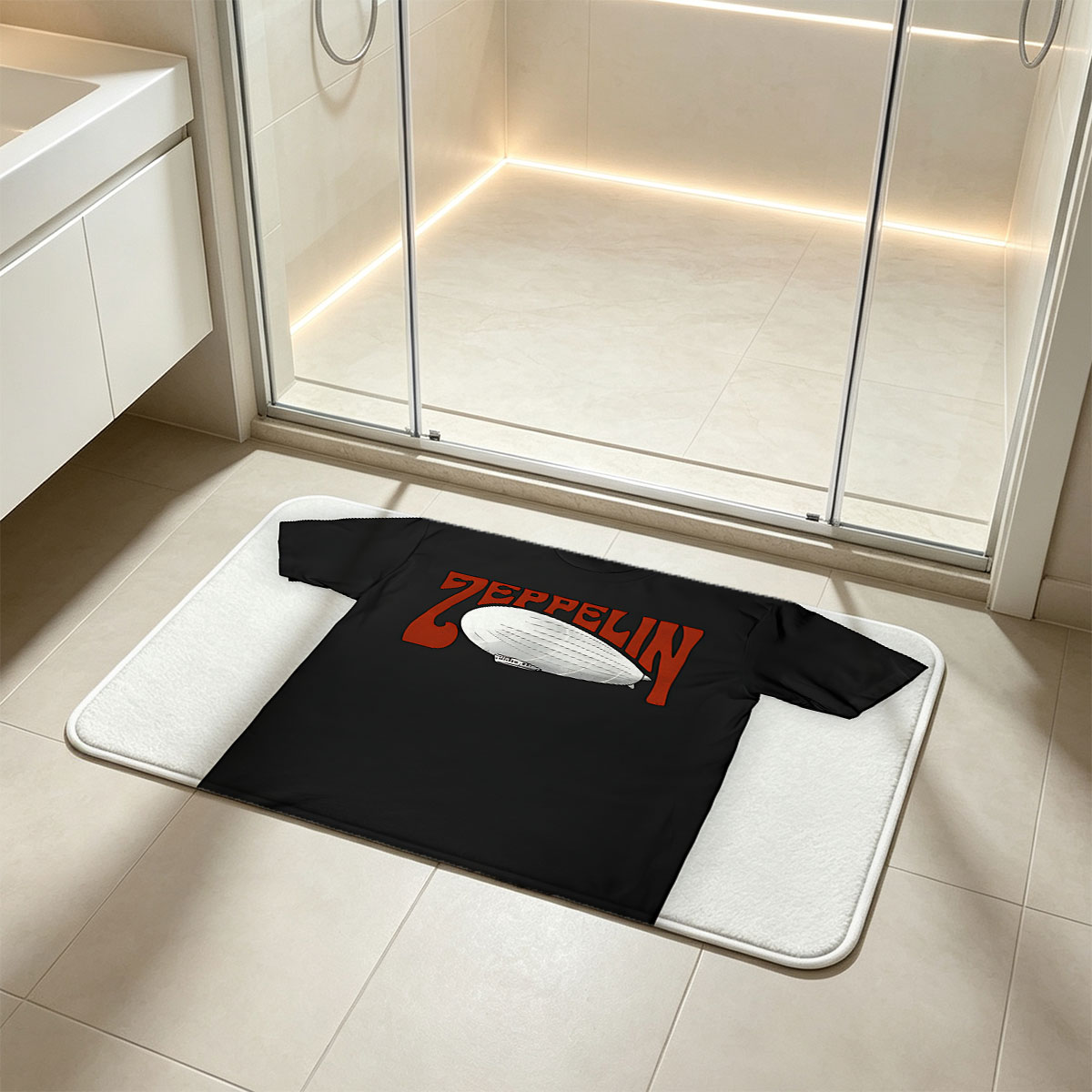 Led Zeppelin Airship Logo T-Shirt - Flannel floor mat
