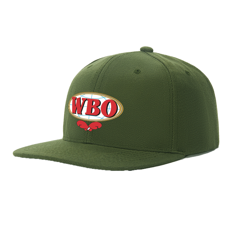 Flat Brim Baseball Cap WBO Boxing Logo Print Streetwear Underground Skate Style for Boxing Gym Basketball Court Urban Athletes and Hip Hop Culture Fans