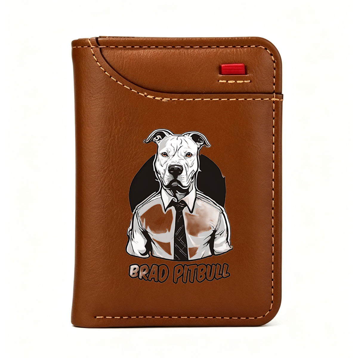 Brad Pitbull: A Dog in a Suit - Vertical Style Wallet