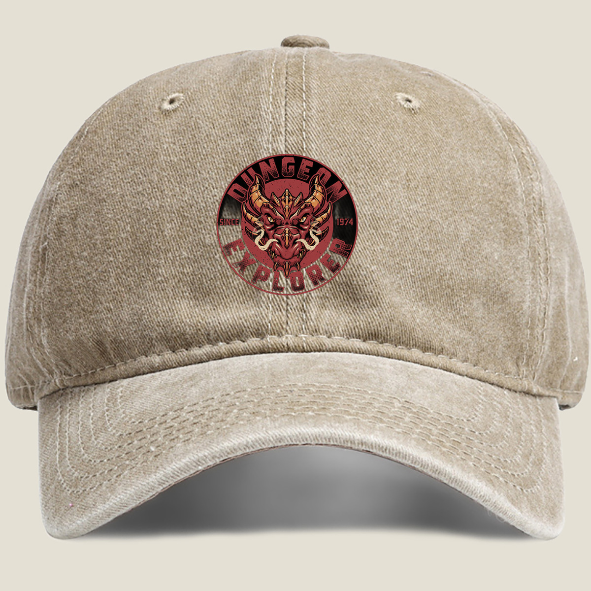 Dungeon Explorer: Red Dragon Emblem - Washed Denim - Baseball Cap