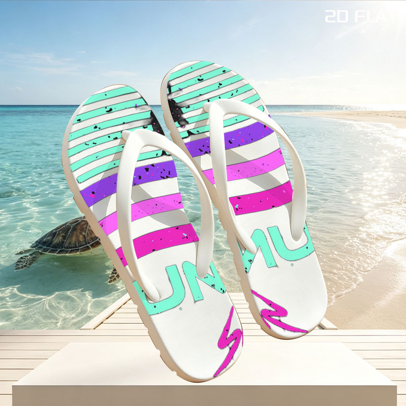Hunters: Slay The Night - Silhouetted Figures in Neon Glow -  flip-flops