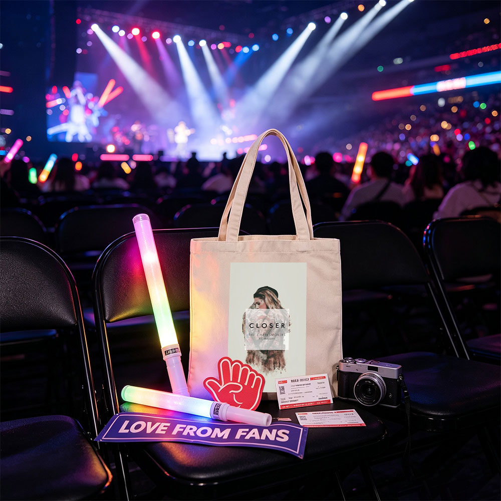 The Chainsmokers and Halsey in a Romantic Scene with Floral Artistic Design for Closer Music Cover - Canvas tote bags