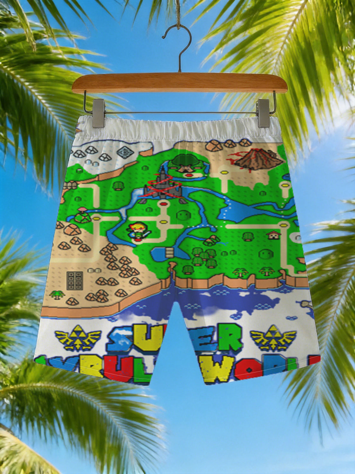 Super Hyrule World: Link's Adventure in the Legend of Zelda Universe -  Beach shorts