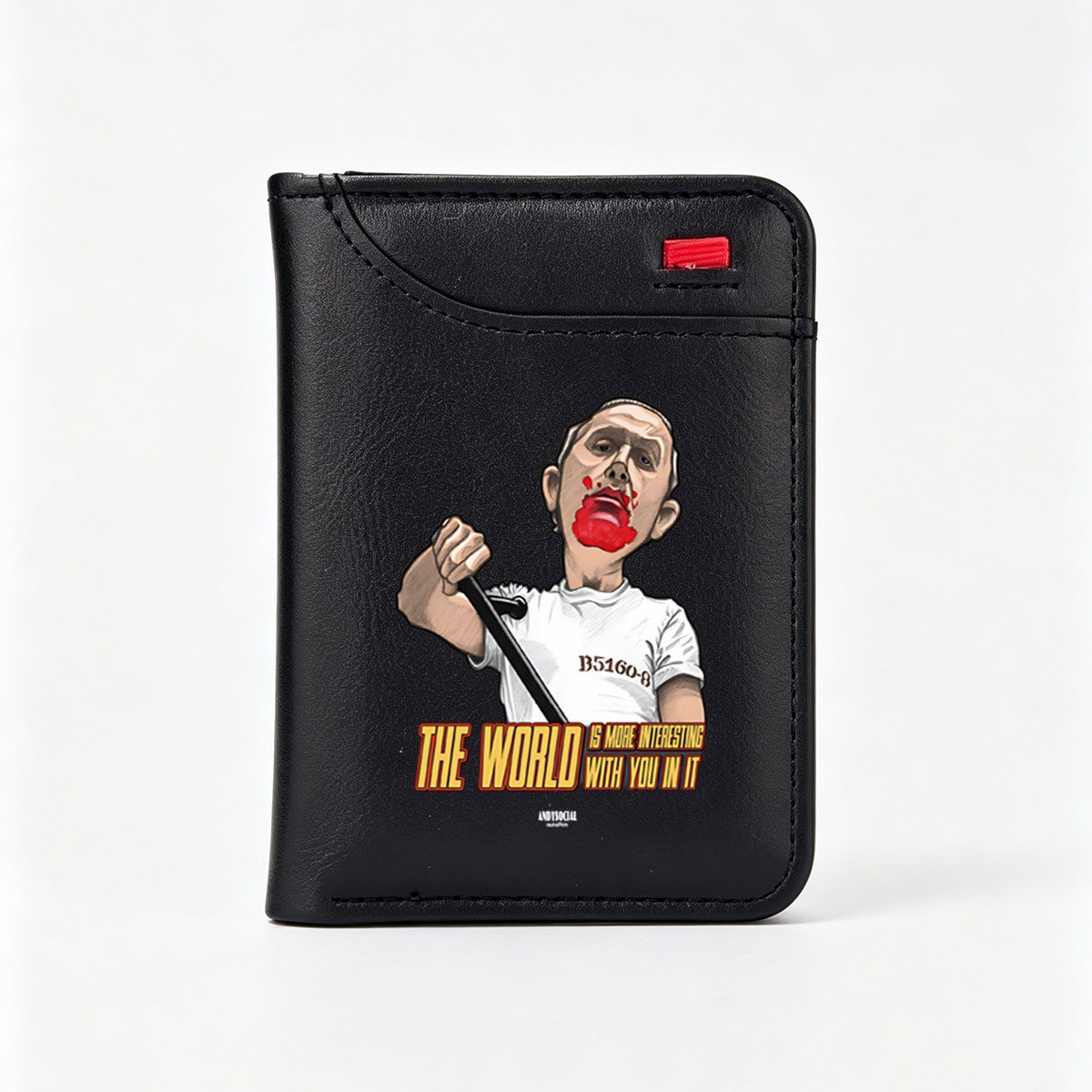 The World is More Interesting With You in It - Andy Social Artwork - Vertical Style Wallet