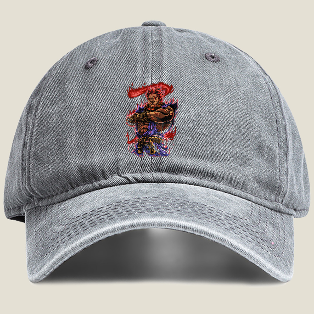 Street Fighter - Akuma - Washed Denim - Baseball Cap