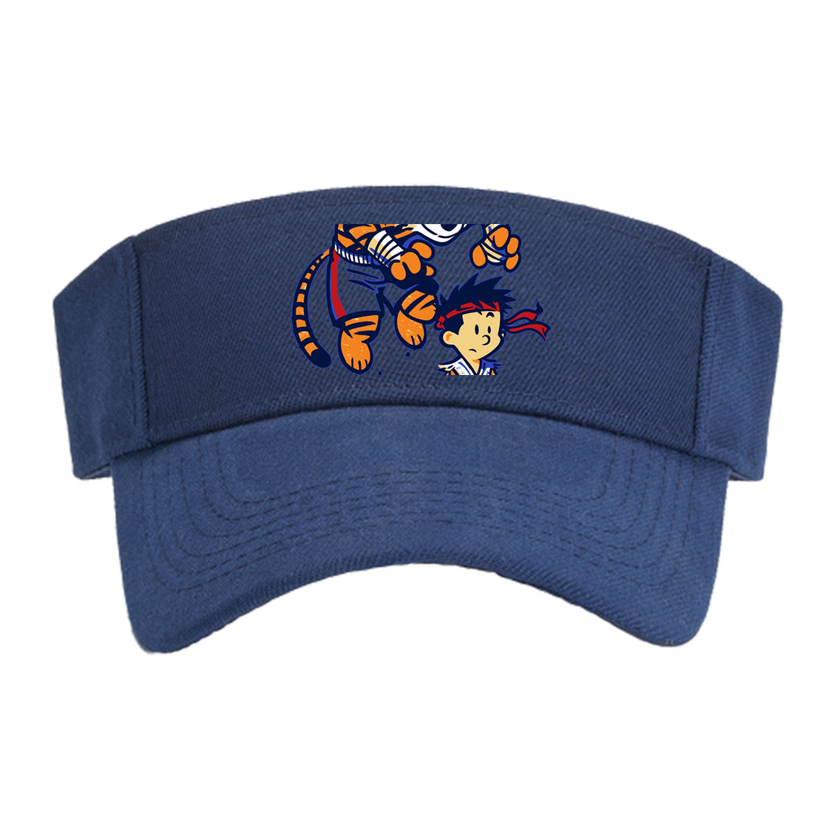 Tiger and Martial Artist Boy in Action Pose -  Visor cap