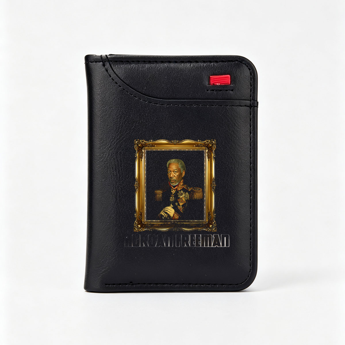 Morgan Freeman in Royal Military Attire Portrait - Vertical Style Wallet