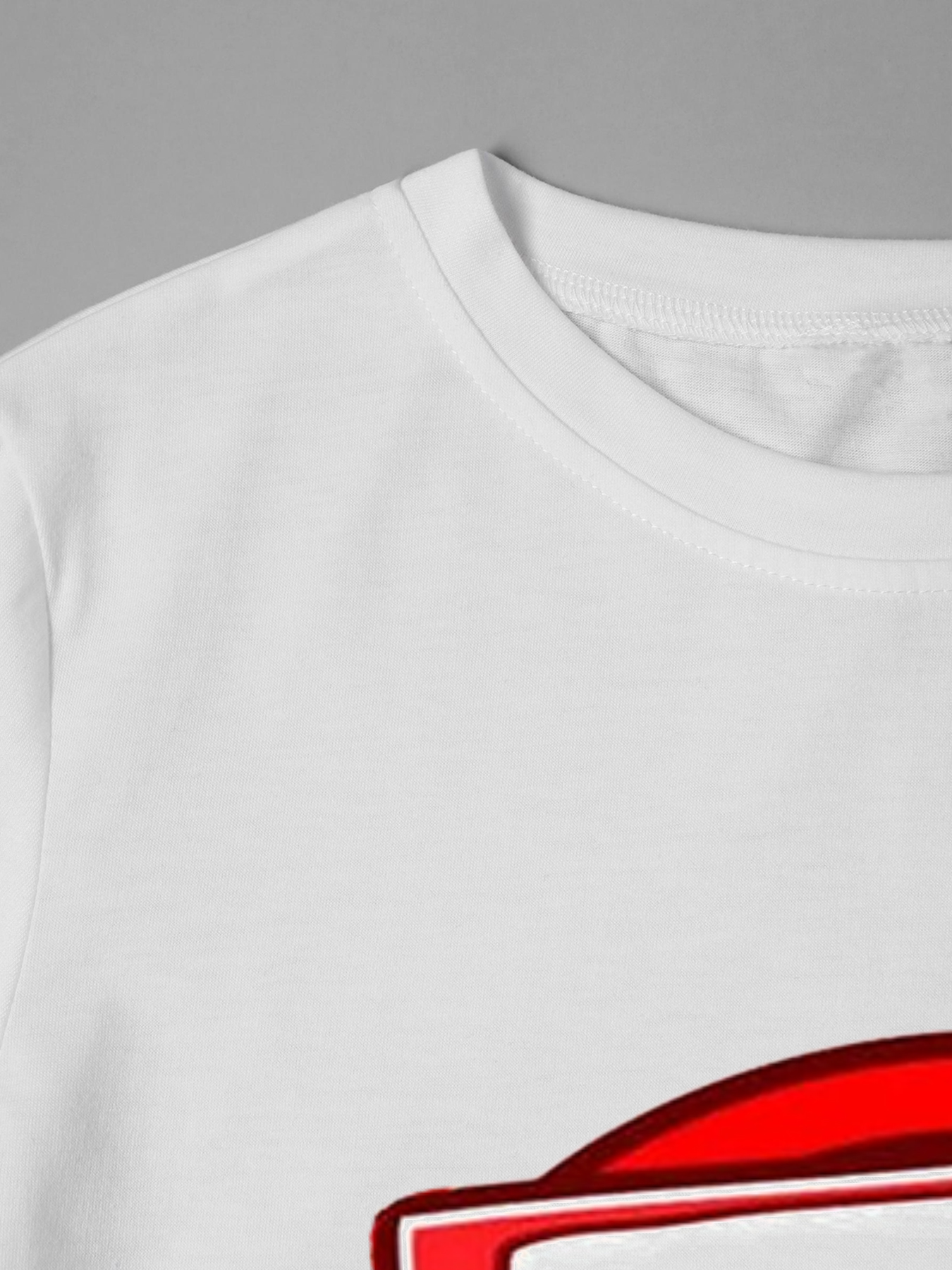 Men's Printed T-Shirt with Bold Red R Logo Design Casual Round Neck Lightweight Breathable Summer Short Sleeve Tee for Everyday Wear, Outdoor Activities, and Fans of Pop Culture Icons