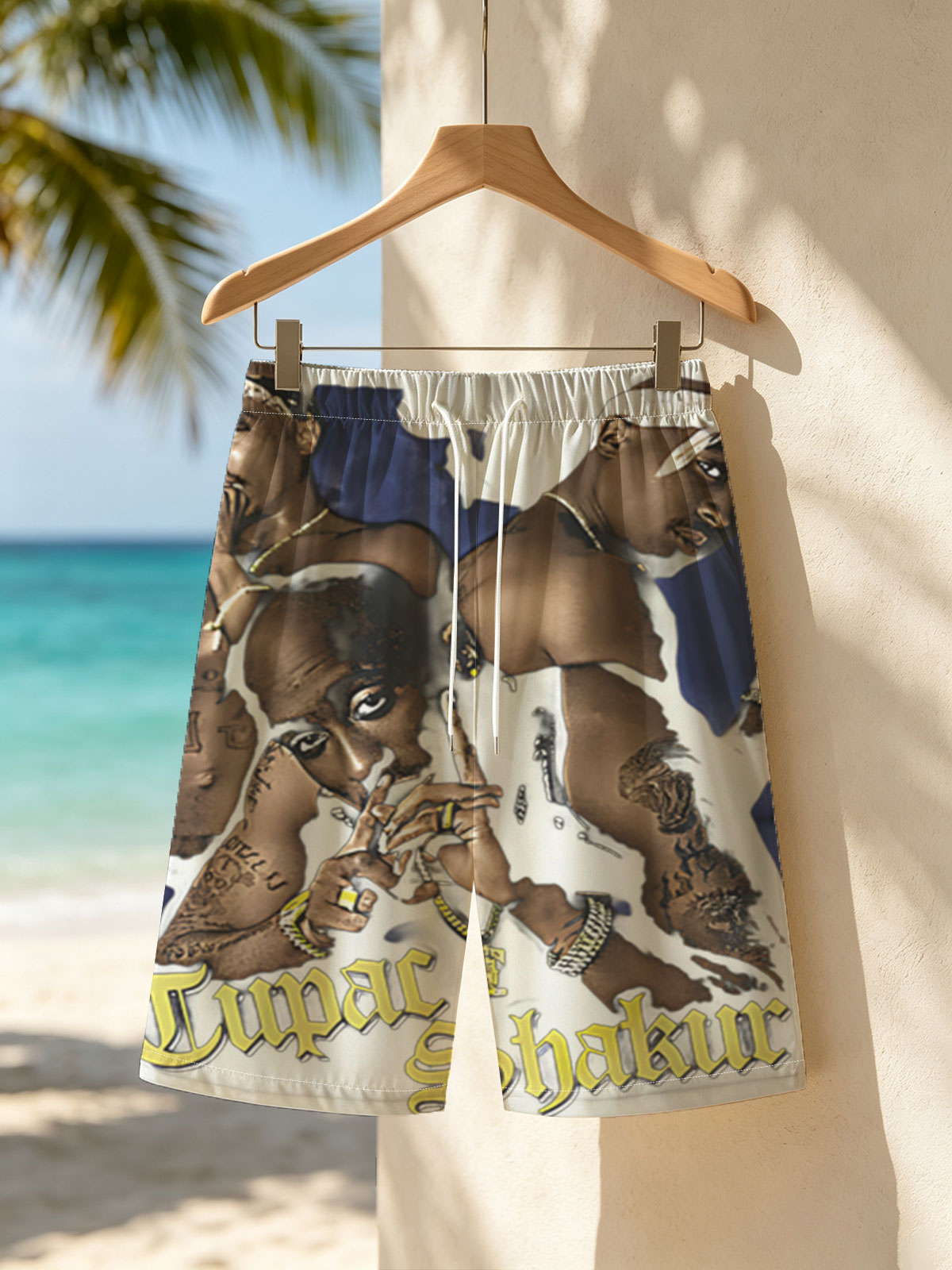 Tupac Shakur: Iconic Rapper and Cultural Legend -  Beach shorts