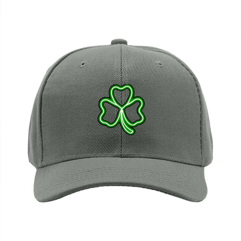 1pc New Baseball Cap with Neon Green Clover Print and Glowing Design Unisex Adjustable Hat for Outdoor Activities and Casual Wear Adults and Teens