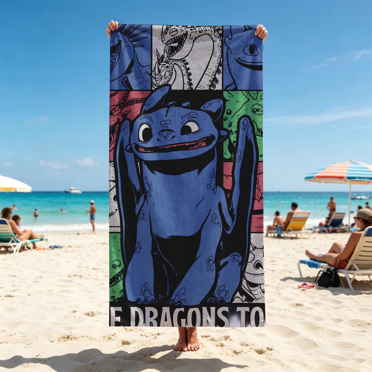 The Dragons Tour: Toothless and Friends Adventure - Beach towels