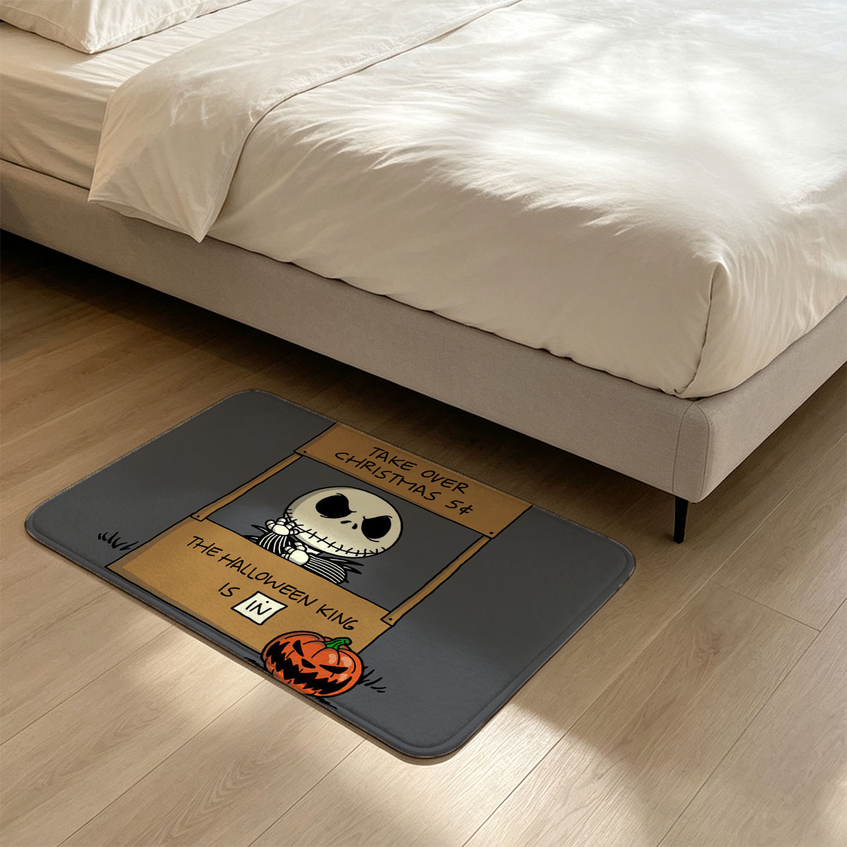 Jack Skellington Takes Over Christmas for 5￠ – The Halloween King is In - Flannel floor mat
