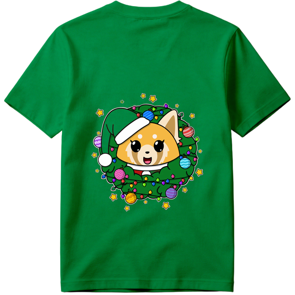 Chibi Dog in Christmas Wreath - Tee
