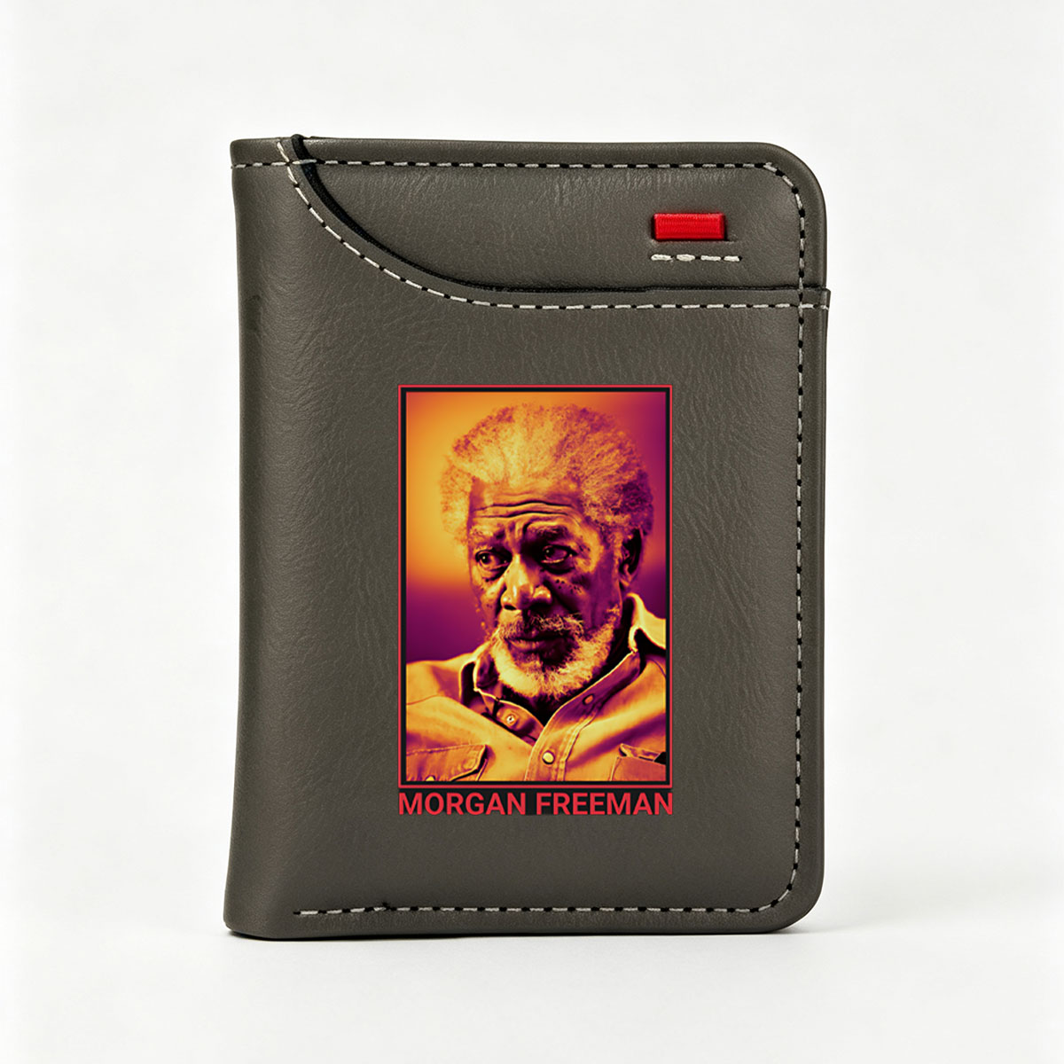 Morgan Freeman Portrait in Warm Tones - Vertical Style Wallet