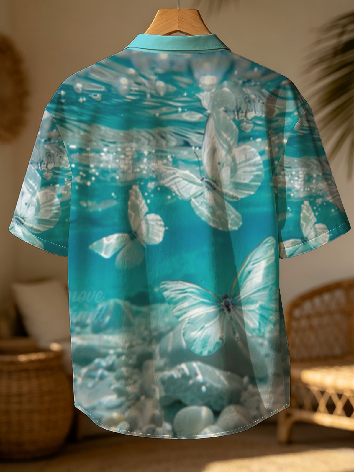 Butterflies floating underwater in clear blue water -  Shirt
