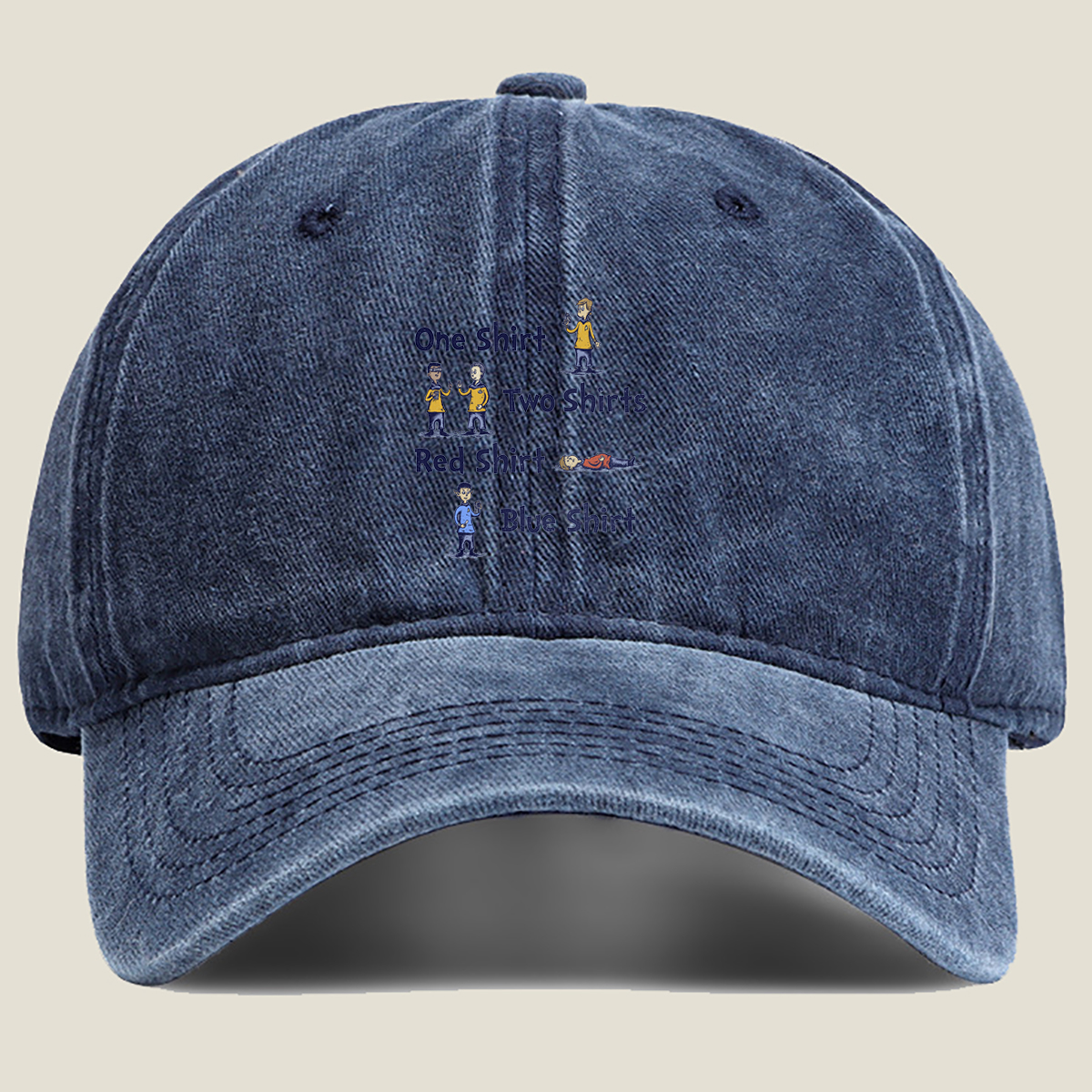 Star Trek: One Shirt, Two Shirts, Red Shirt, Blue Shirt - Washed Denim - Baseball Cap