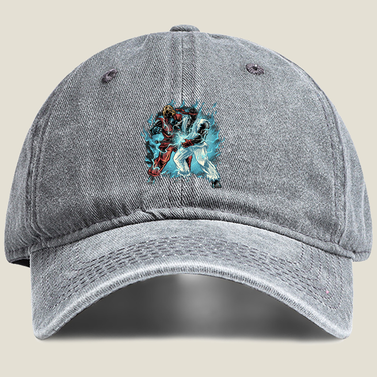 Street Fighter: Ryu vs. Ken - Washed Denim - Baseball Cap