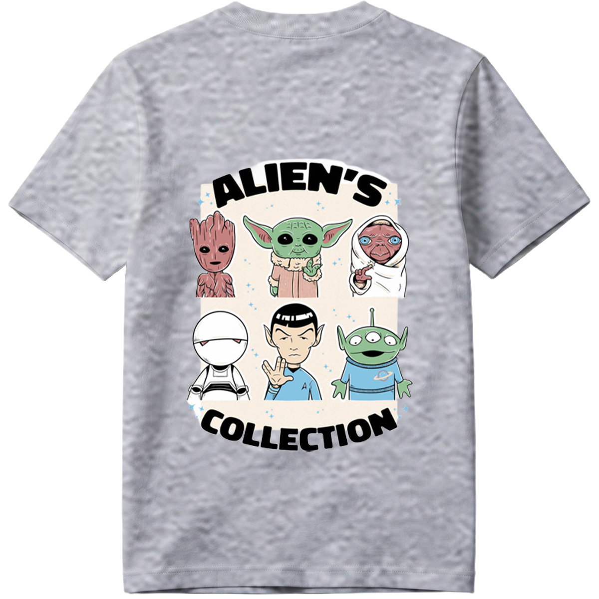 Alien's Collection: Groot, Yoda, Jabba, Baymax, Spock, and Alien - Tee