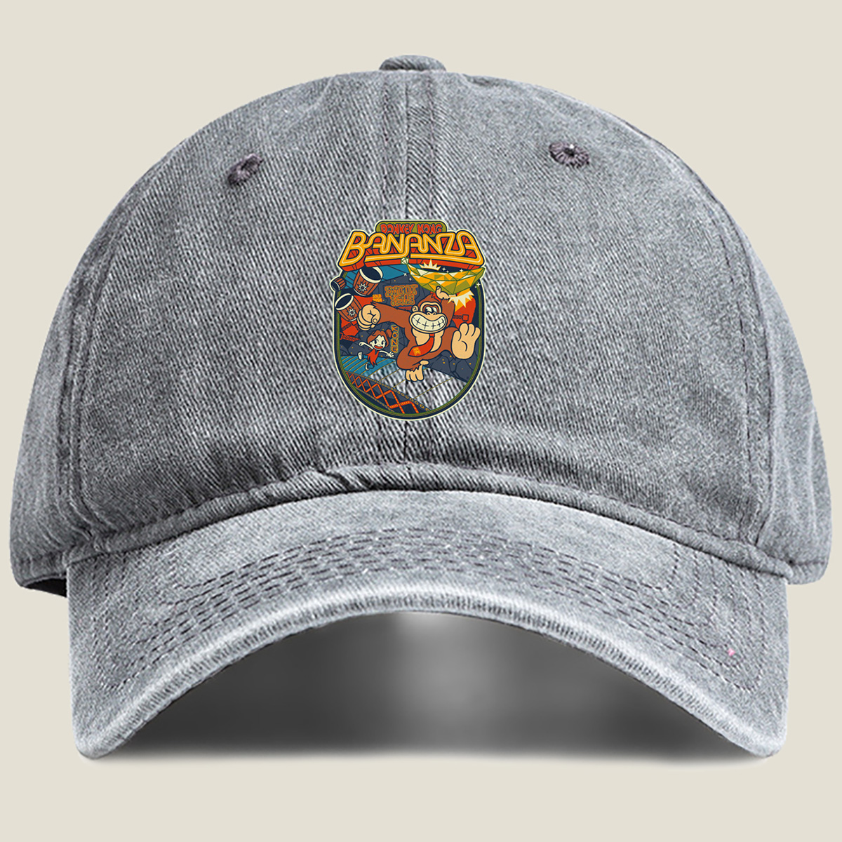 Donkey Kong Bananza: Donkey Kong and Diddy Kong Adventure - Washed Denim - Baseball Cap