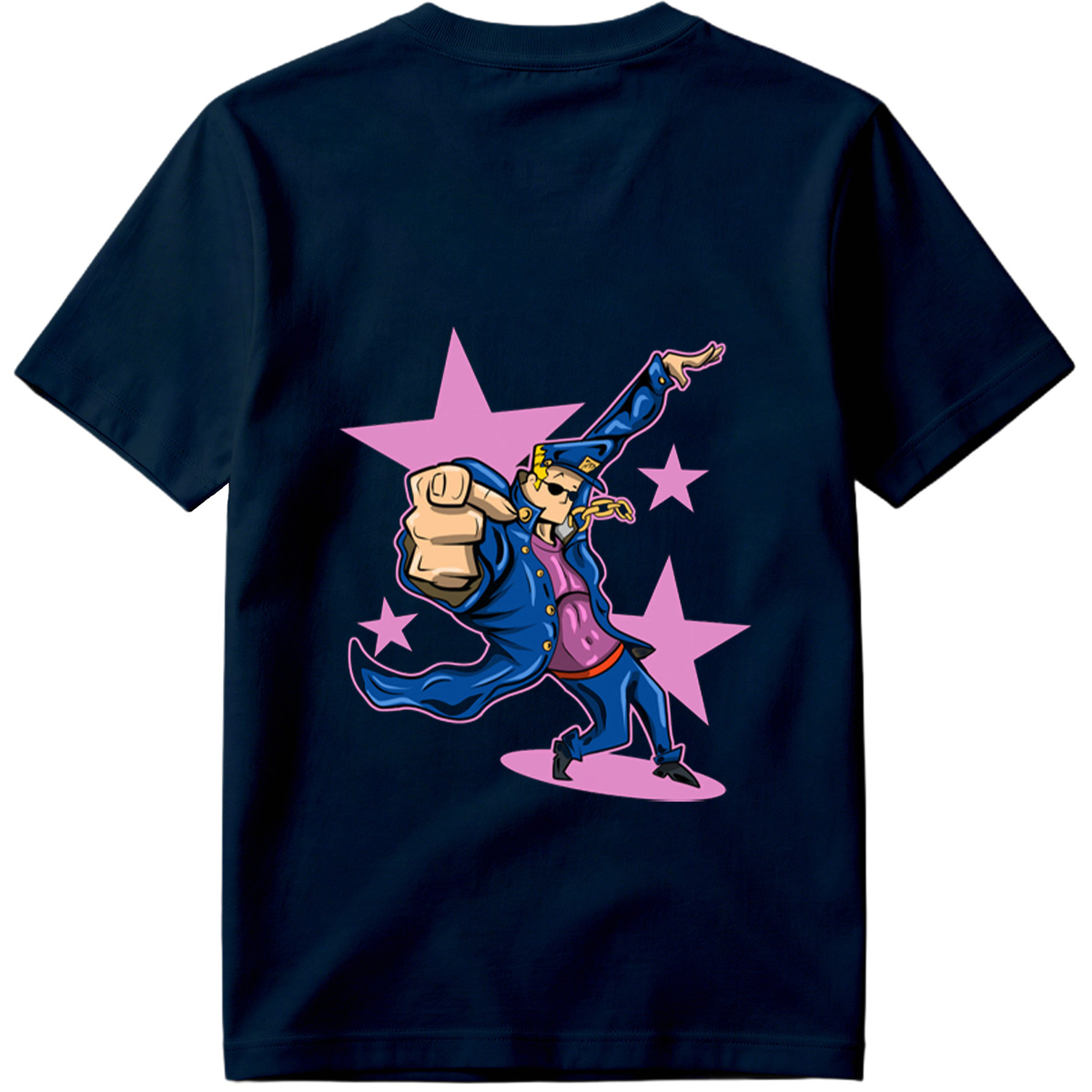 Gangster Mickey in Blue Coat and Hat, Dancing with Stars Background - Tee