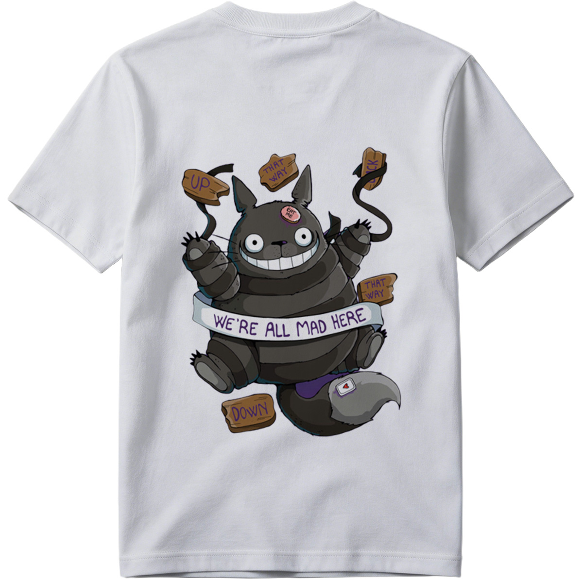 Totoro Meets Alice in Wonderland: We're All Mad Here - Tee