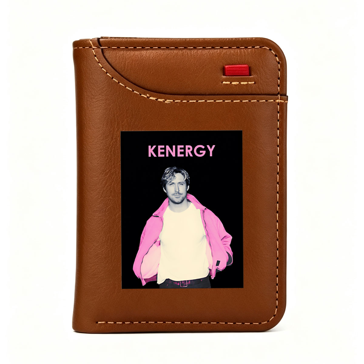 Kenergy: A Man in a Pink Jacket and Yellow Shirt - Vertical Style Wallet