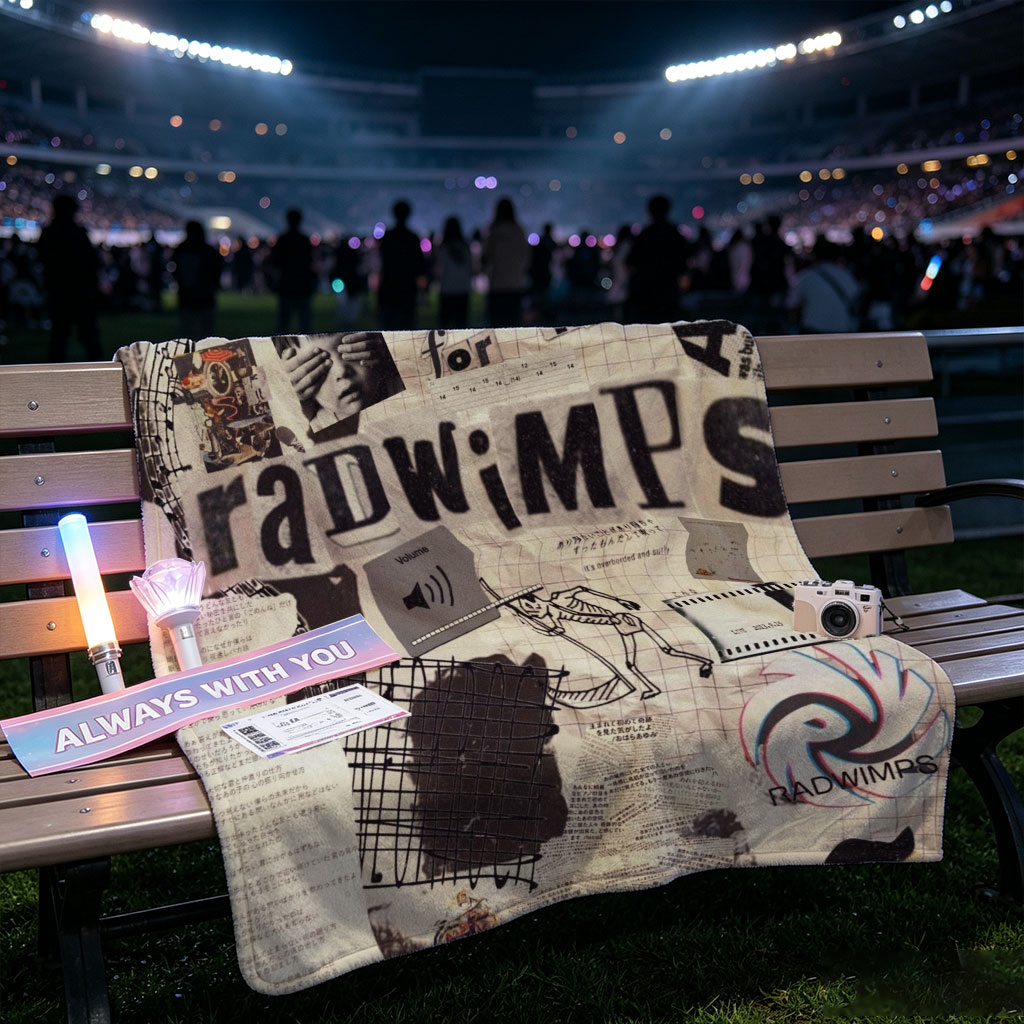 RADWIMPS Collage Art Featuring Music Themes and Lyrics - Blankets
