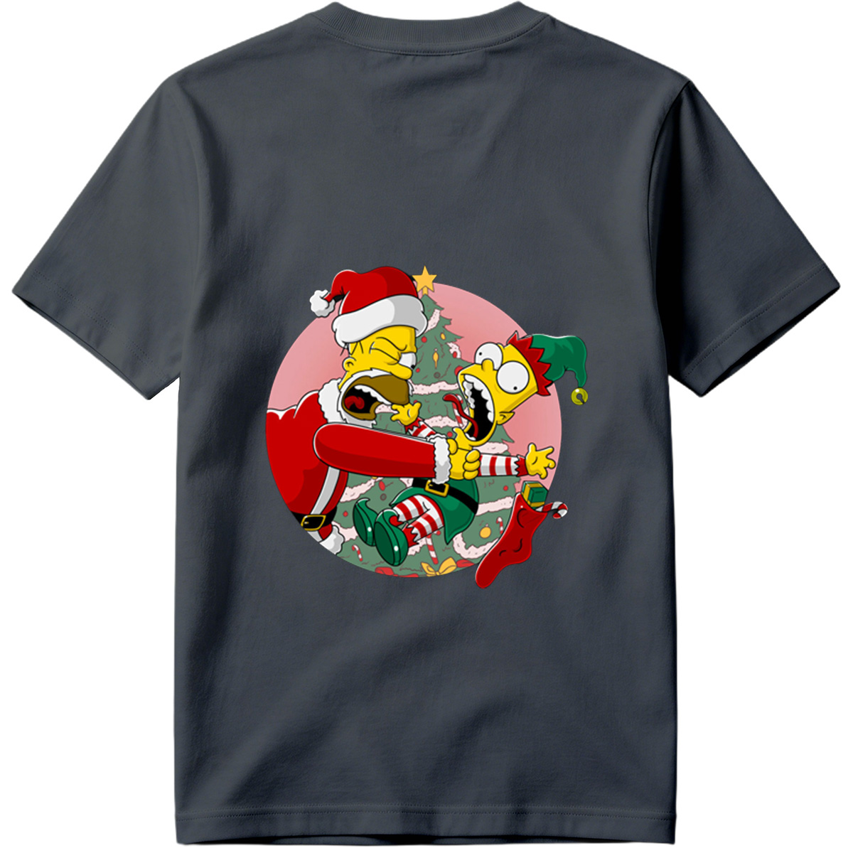Simpsons Christmas Chaos: Homer and Bart in Holiday Hijinks - Tee