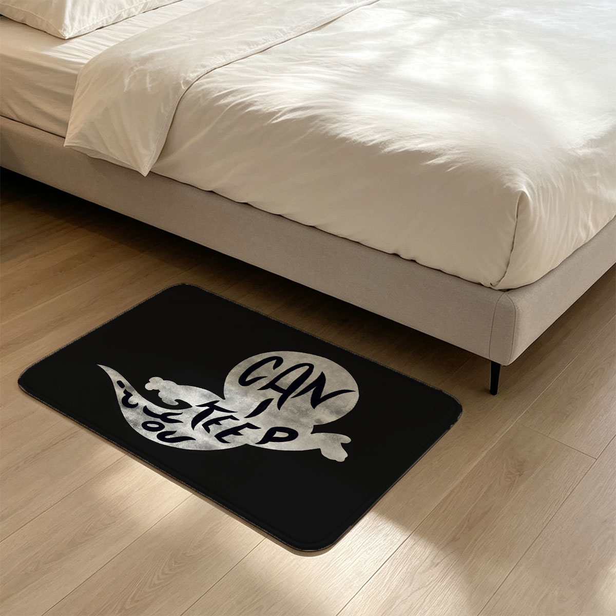 Can I Keep You - Ghostly Typography Art - Flannel floor mat