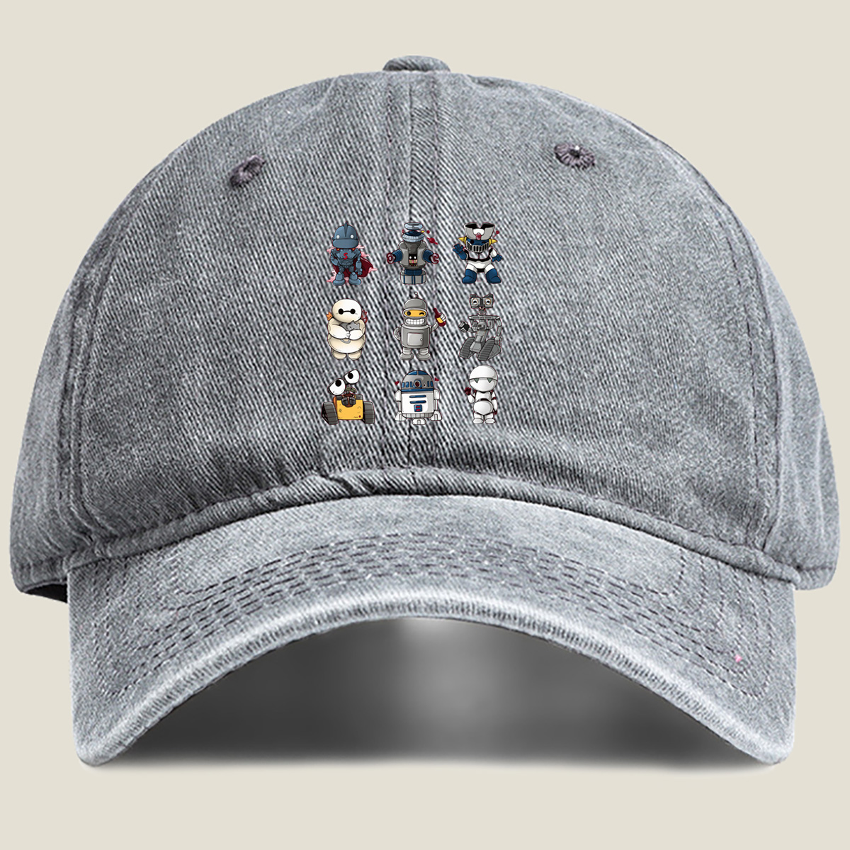 Robots and Mechs: A Collection of Iconic Characters - Washed Denim - Baseball Cap