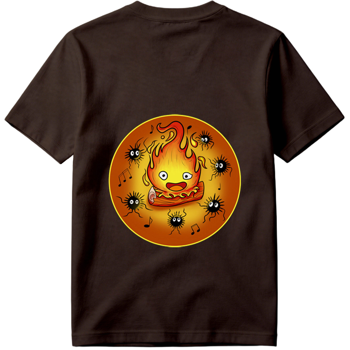 Flame Character with Spiders and Music Notes - Tee