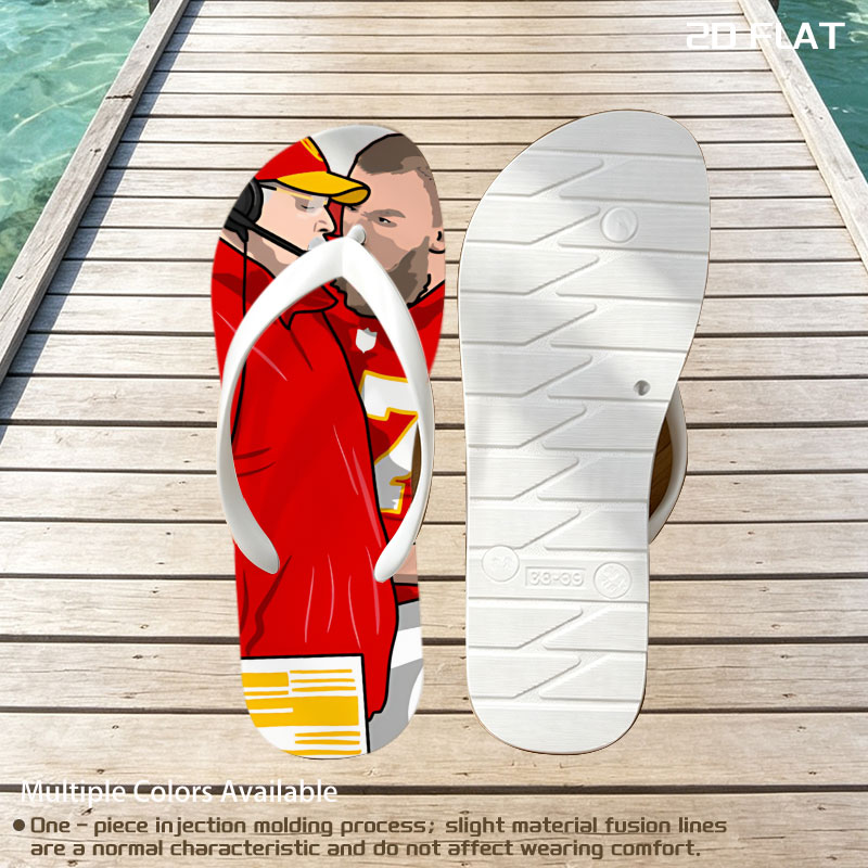 Andy Reid and Patrick Mahomes in Kansas City Chiefs Uniforms -  flip-flops