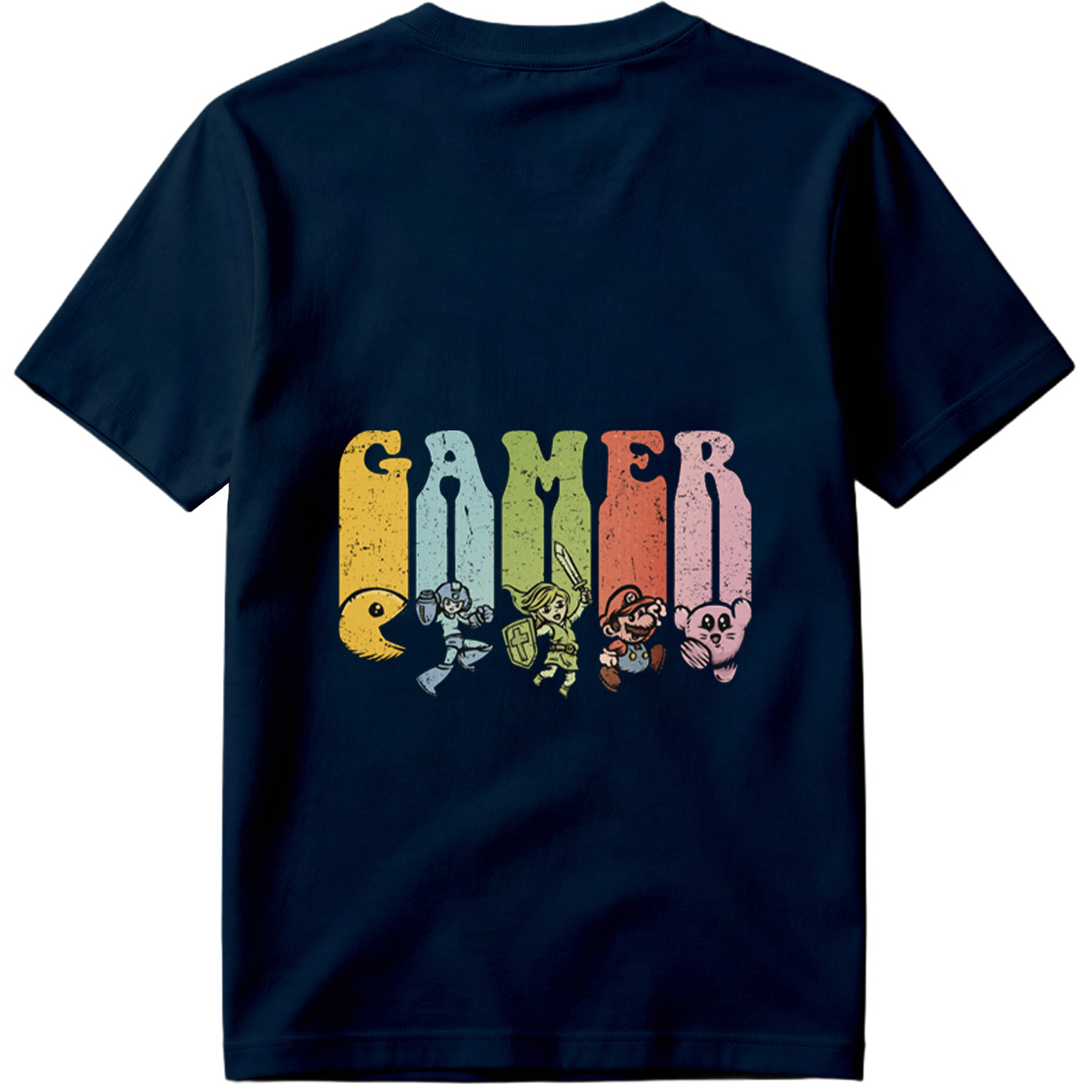 Gamer: Pac-Man, Mega Man, Zelda, Mario, Kirby - Tee