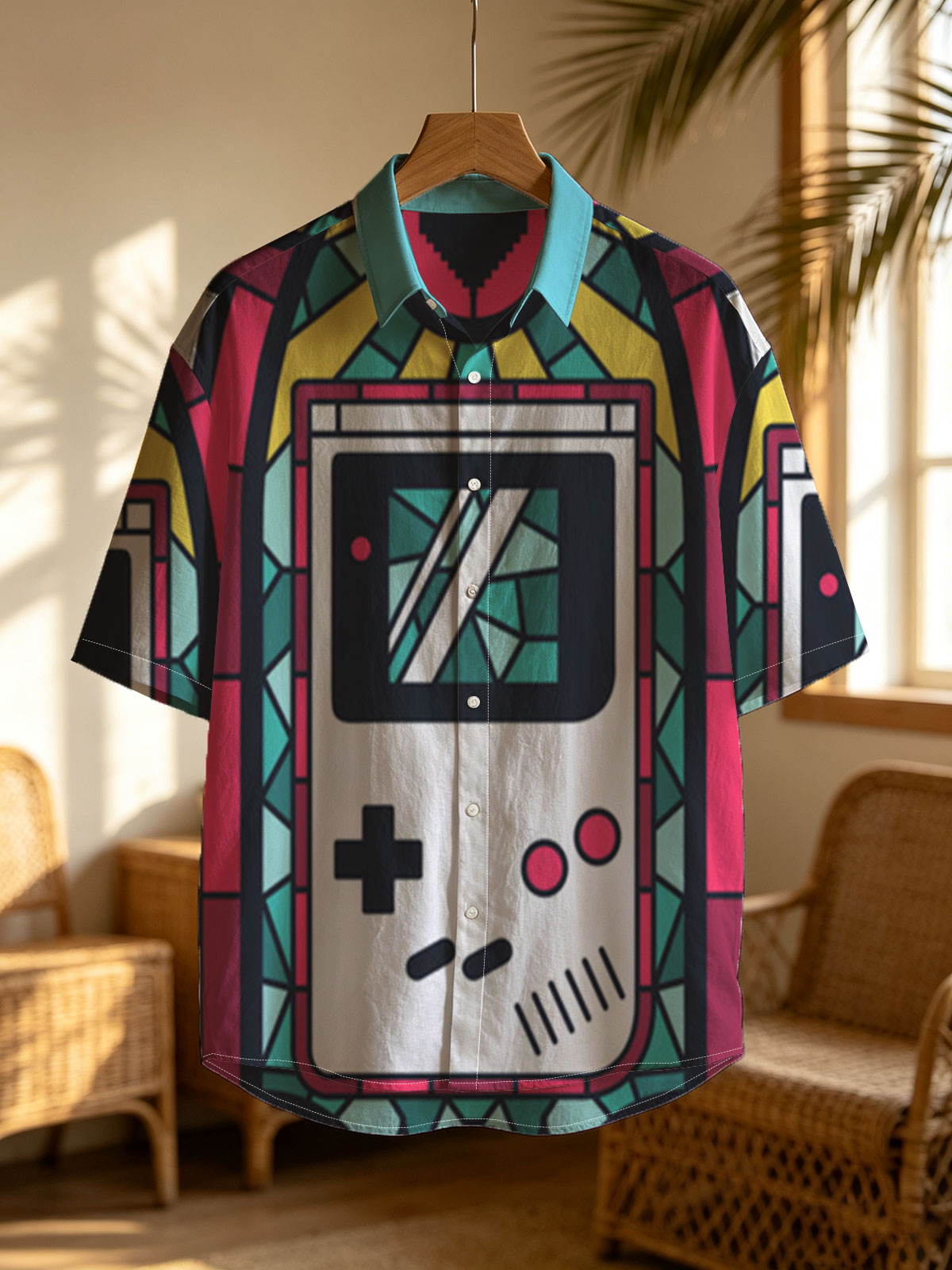 Stained Glass Game Boy Art -  Shirt