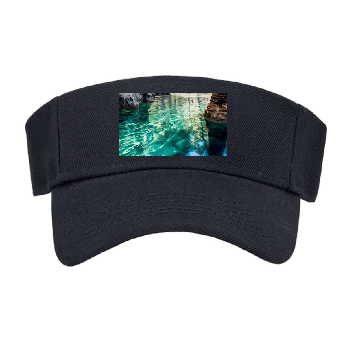 Crystal Clear Water Among Palm Trees -  Visor cap