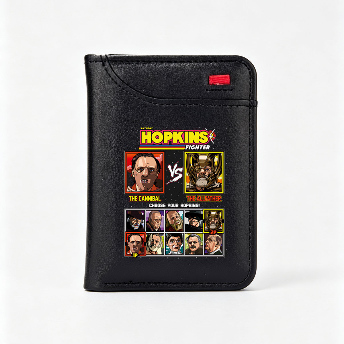 Anthony Hopkins Fighter: The Cannibal vs The Allfather - Choose Your Hopkins! - Vertical Style Wallet