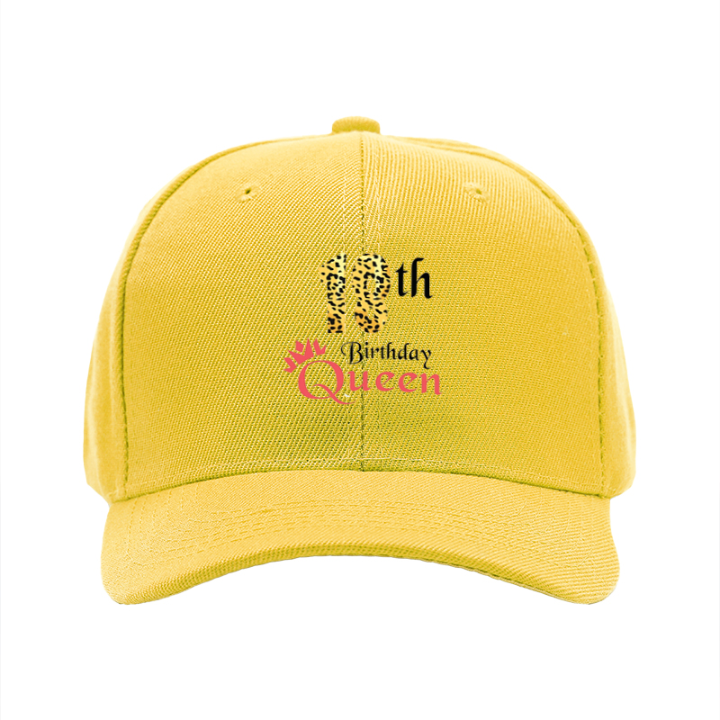 1pc New Leopard Print 18th Birthday Queen Baseball Cap Adjustable Unisex Hat for Party Celebration Adults Fashion Statement Accessory