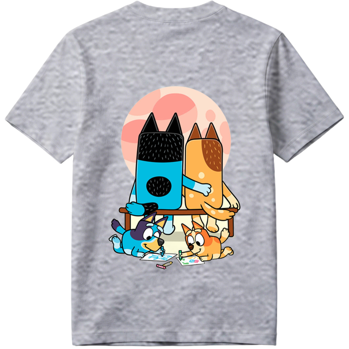 Bluey and Bingo Drawing with - Tee