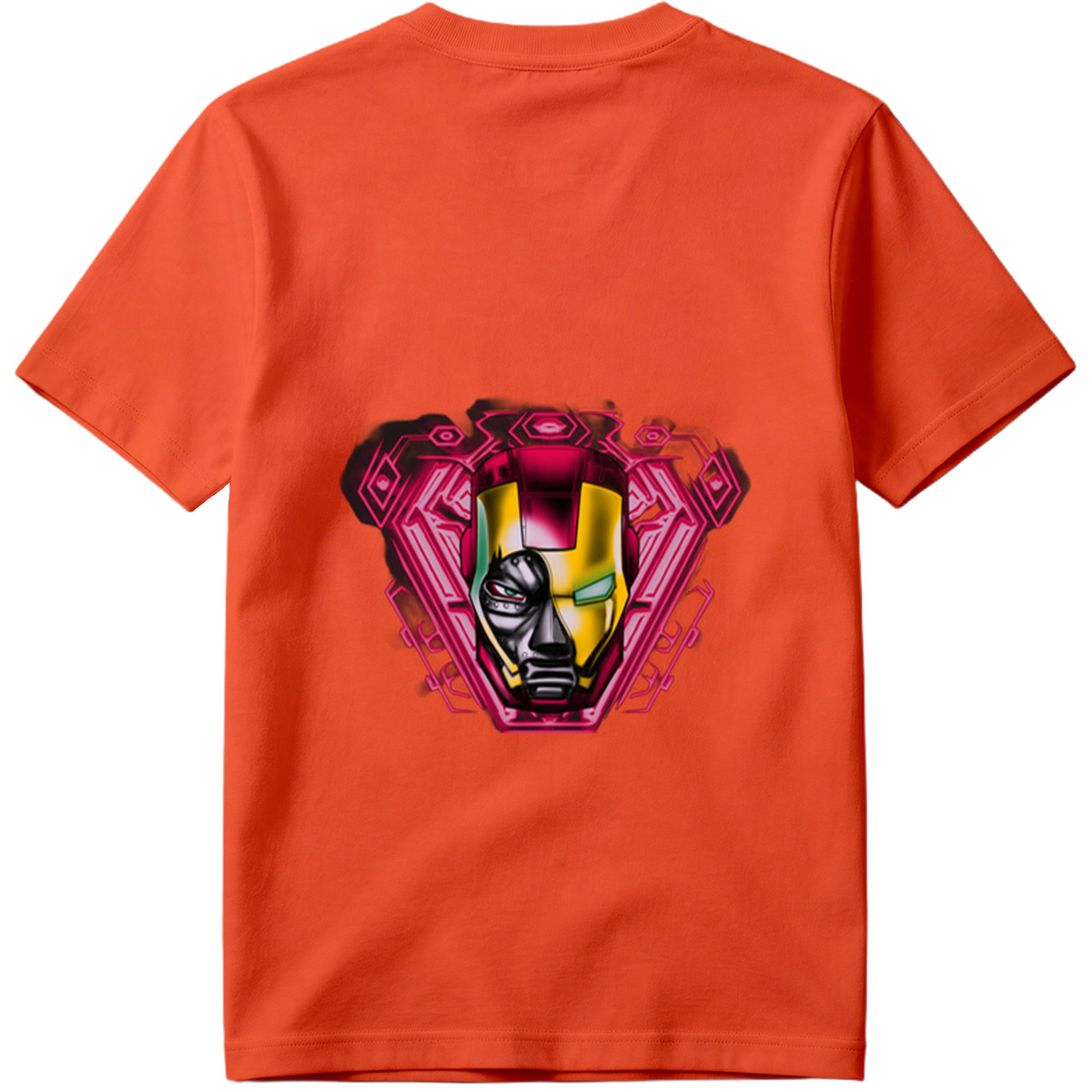Iron Man and Black Panther Fusion Helmet Design - Tee