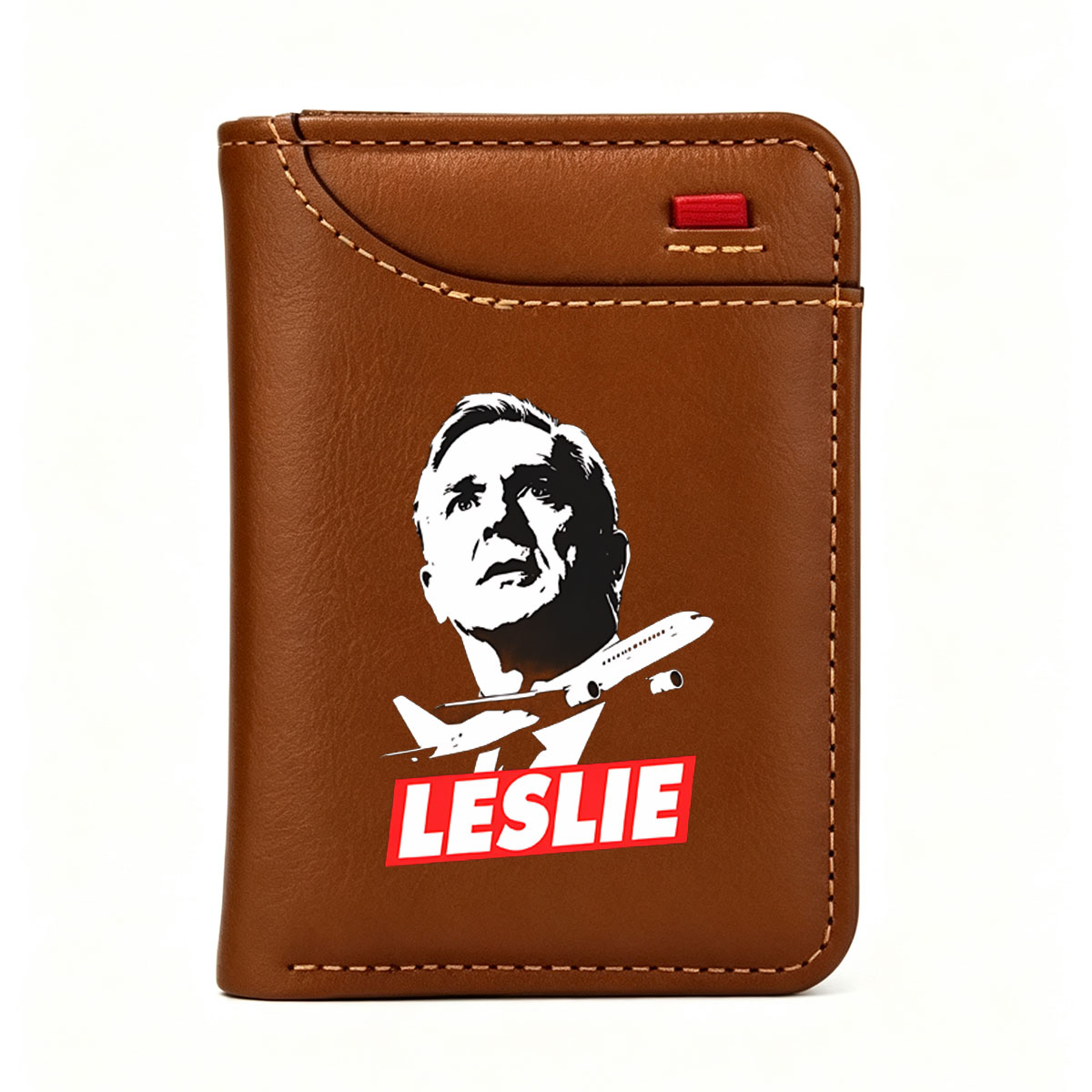 Leslie, Airplane, Political Poster - Vertical Style Wallet
