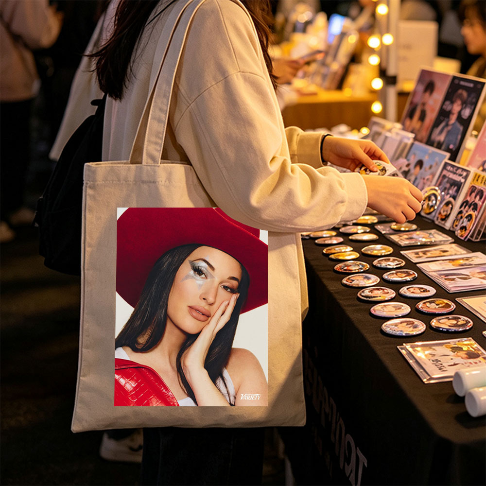 Katy Perry in a Bold Red Hat and Statement Makeup for Variety Cover Shoot - Canvas tote bags