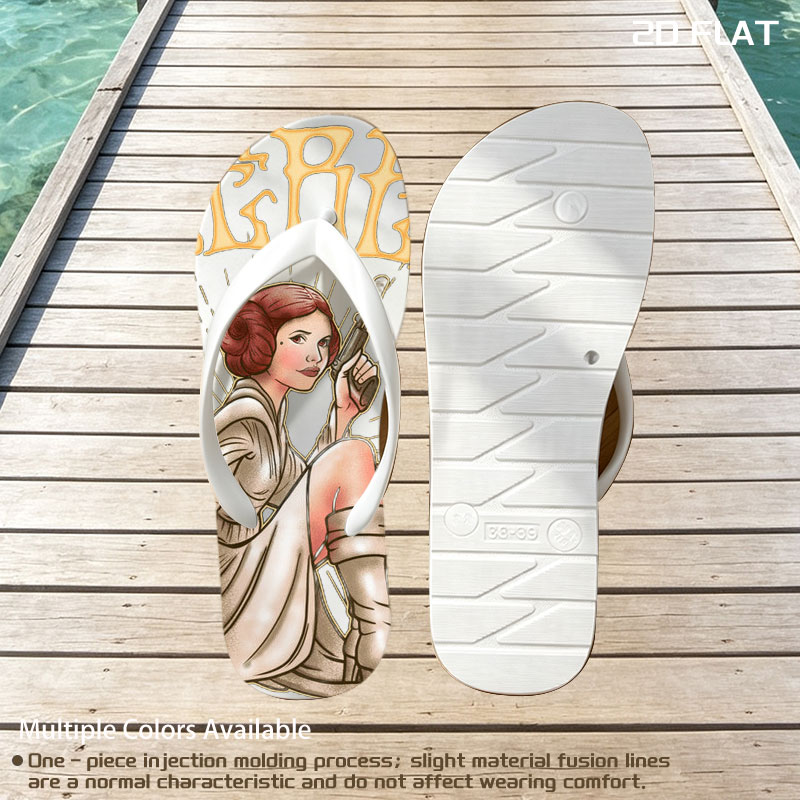 Rebel: Princess Leia Organa with Blaster, Star Wars Icon -  flip-flops
