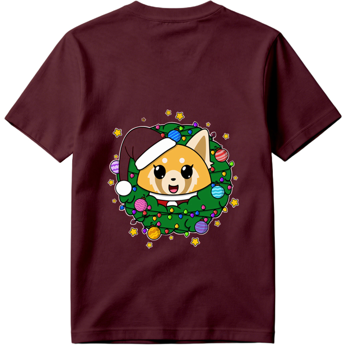 Chibi Dog in Christmas Wreath - Tee