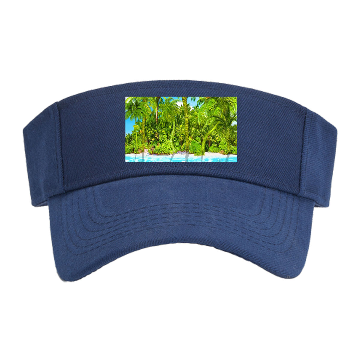 Tropical Paradise with Palm Trees and Crystal Clear Water -  Visor cap