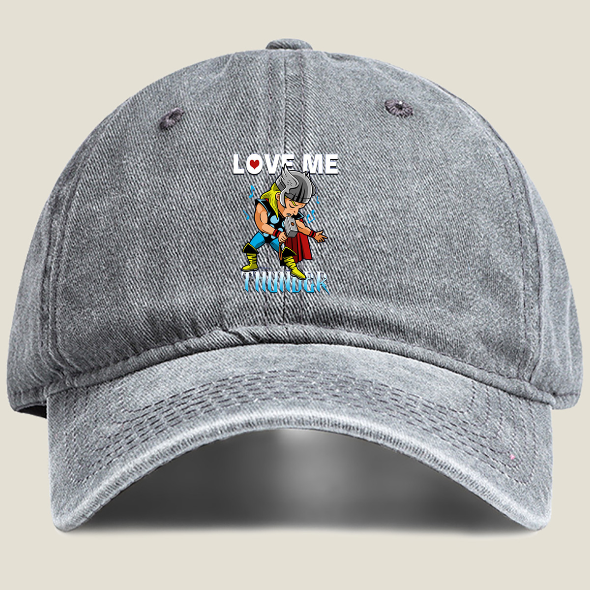 Thor Love Me Thunder - Washed Denim - Baseball Cap